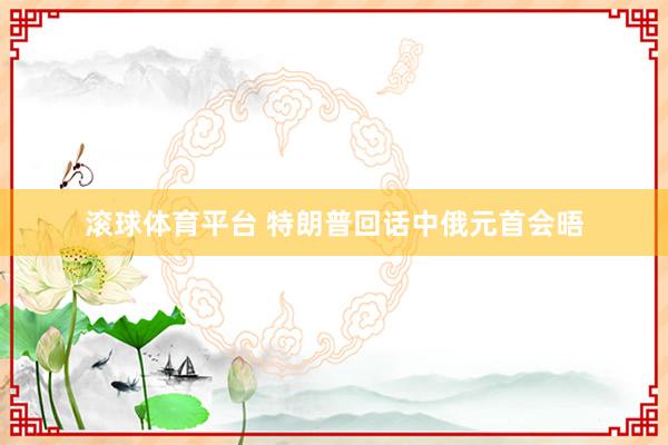 滚球体育平台 特朗普回话中俄元首会晤