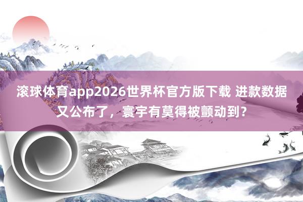滚球体育app2026世界杯官方版下载 进款数据又公布了，寰宇有莫得被颤动到？
