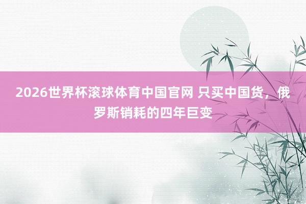 2026世界杯滚球体育中国官网 只买中国货，俄罗斯销耗的四年巨变
