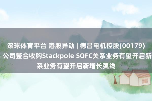 滚球体育平台 港股异动 | 德昌电机控股(00179)涨超10% 公司整合收购Stackpole SOFC关系业务有望开启新增长弧线