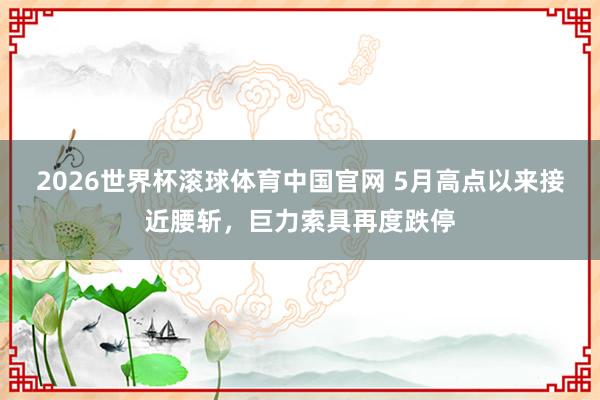2026世界杯滚球体育中国官网 5月高点以来接近腰斩，巨力索具再度跌停