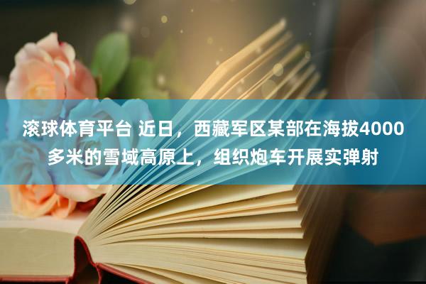 滚球体育平台 近日，西藏军区某部在海拔4000多米的雪域高原上，组织炮车开展实弹射