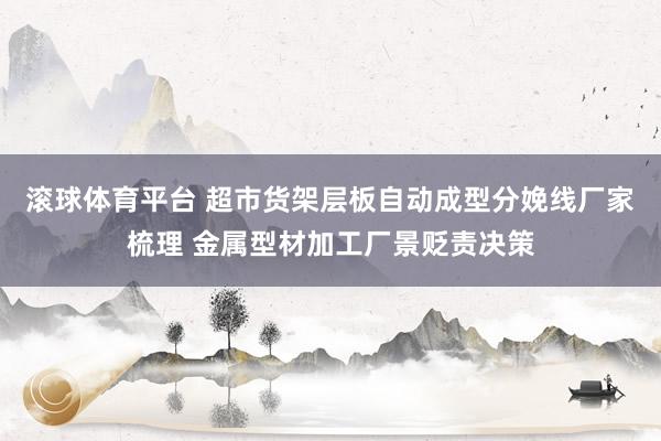 滚球体育平台 超市货架层板自动成型分娩线厂家梳理 金属型材加工厂景贬责决策