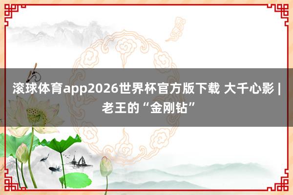 滚球体育app2026世界杯官方版下载 大千心影 | 老王的“金刚钻”