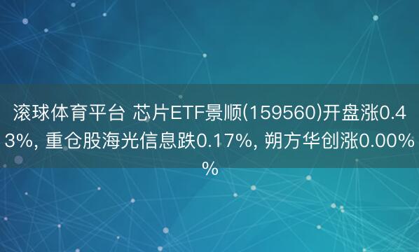 滚球体育平台 芯片ETF景顺(159560)开盘涨0.43%， 重仓股海光信息跌0.17%， 朔方华创涨0.00%
