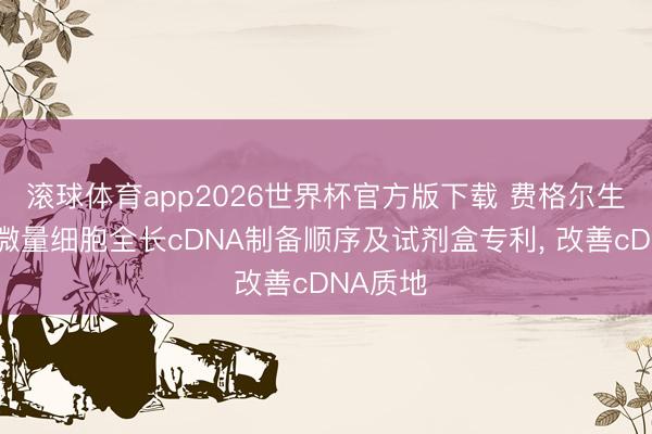 滚球体育app2026世界杯官方版下载 费格尔生物请求微量细胞全长cDNA制备顺序及试剂盒专利， 改善cDNA质地